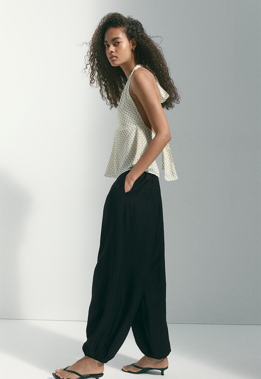 H&M - Balloon trousers - black