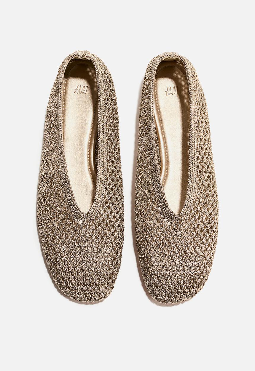 H&M - Braided ballet flats - gold-coloured