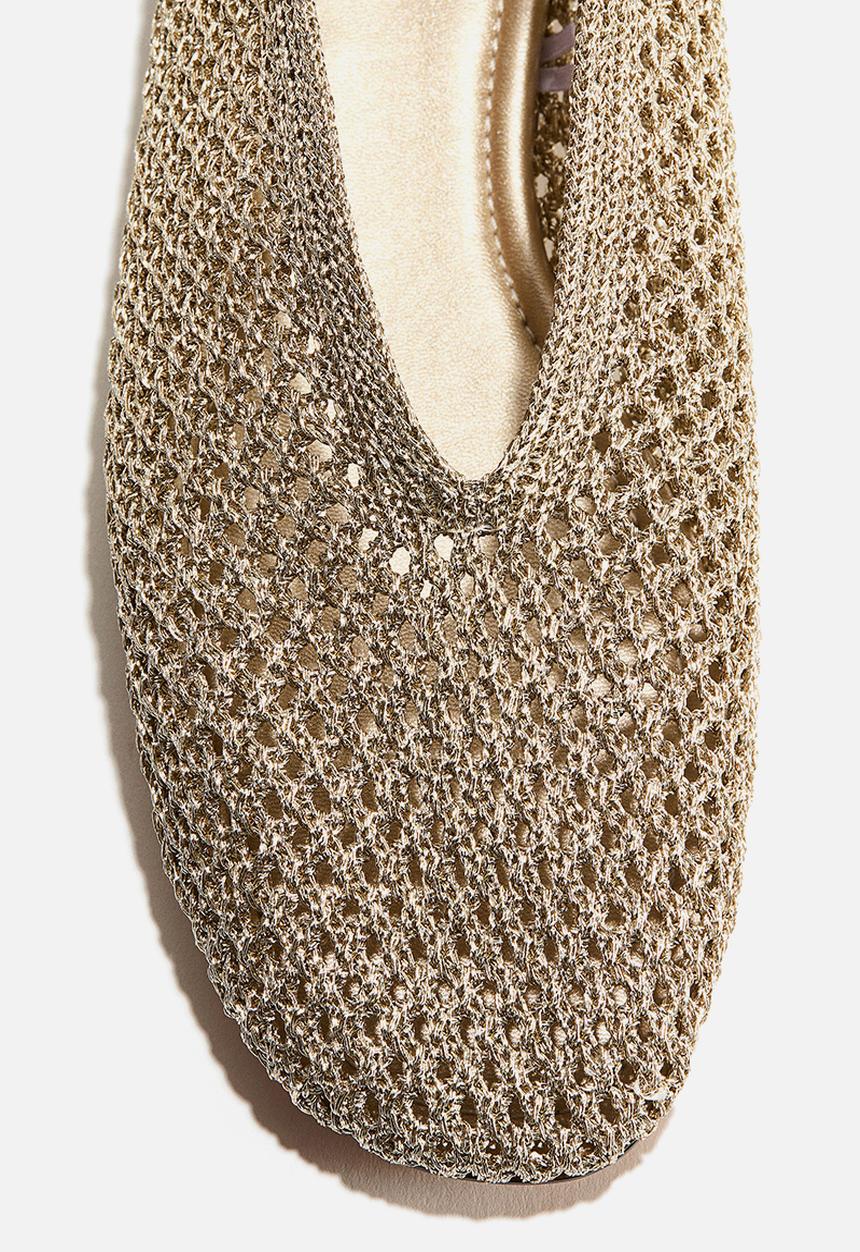 H&M - Braided ballet flats - gold-coloured