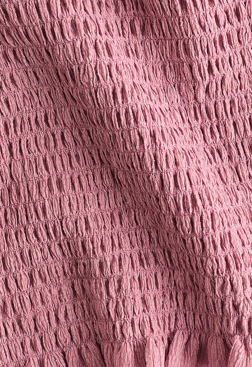 H&M - Textured jersey top - dusty pink