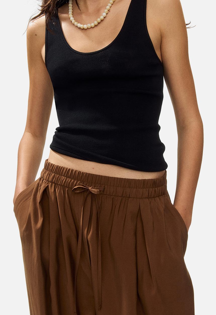 H&M - Barrel drawstring trousers - brown