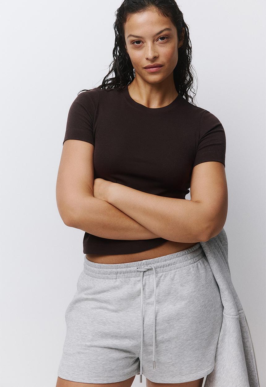 H&M - Cotton t-shirt - dark brown