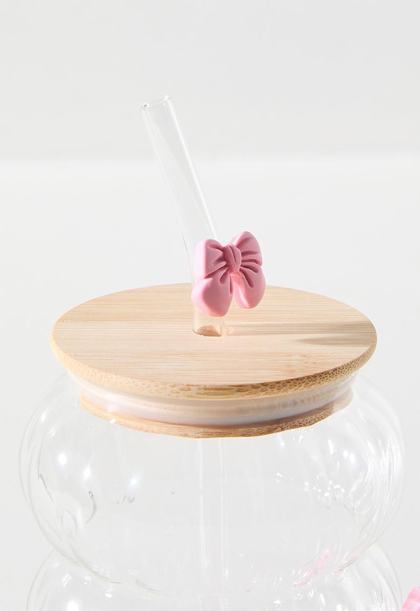 Pop Candy - Tumbler with decorative bow - clear/pink