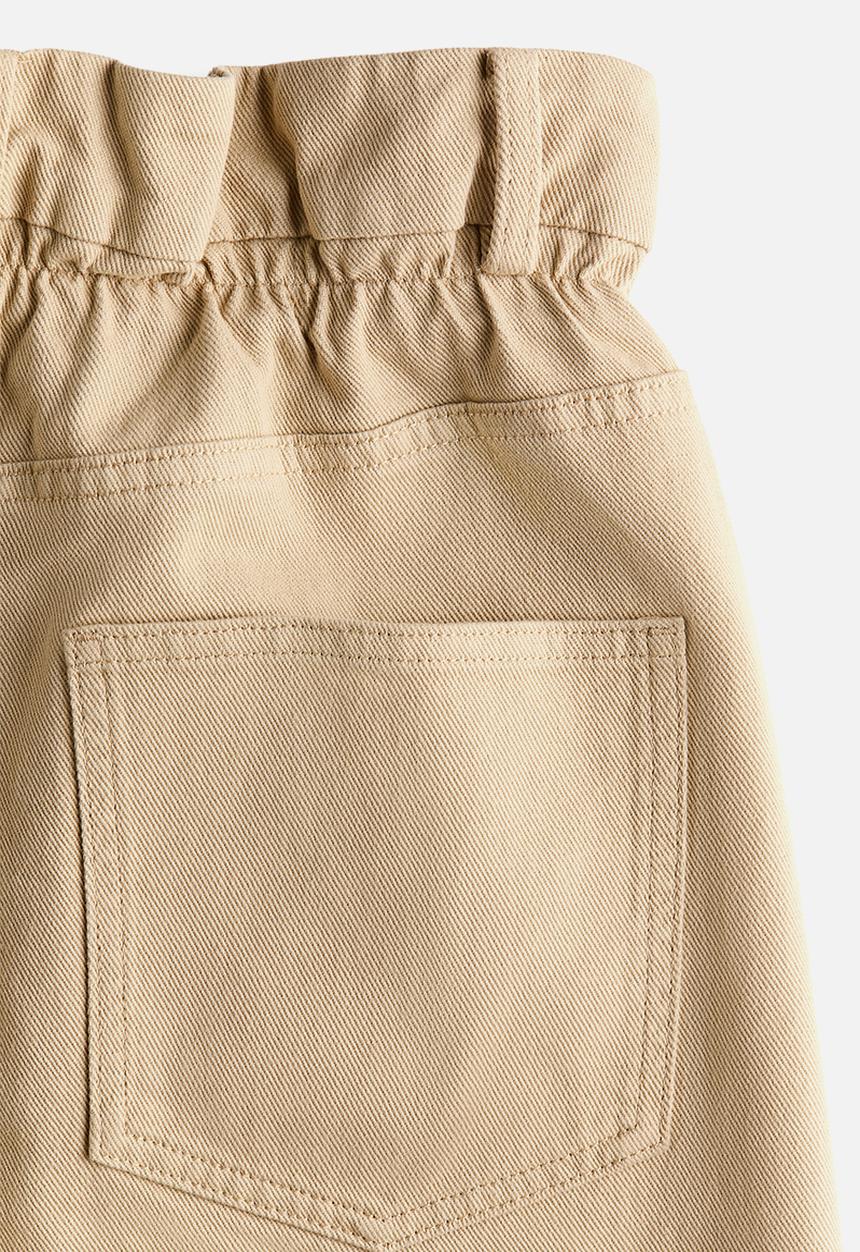 H&M - Paper bag bermuda shorts - beige