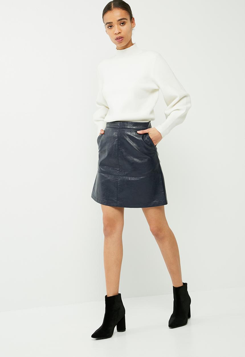 ONLY - Lisa pu leather skirt