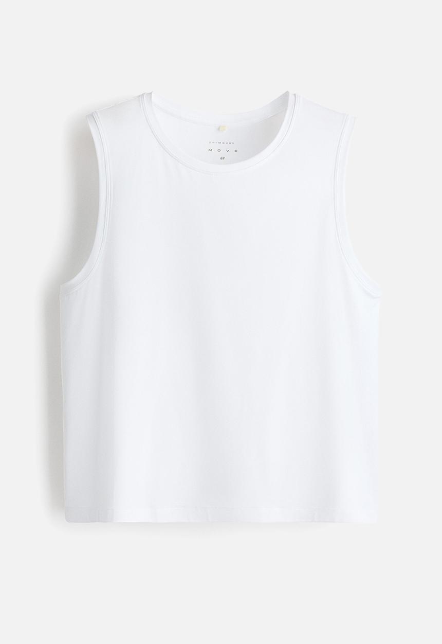 H&M - Boxy-style sports vest top with drymove? - white