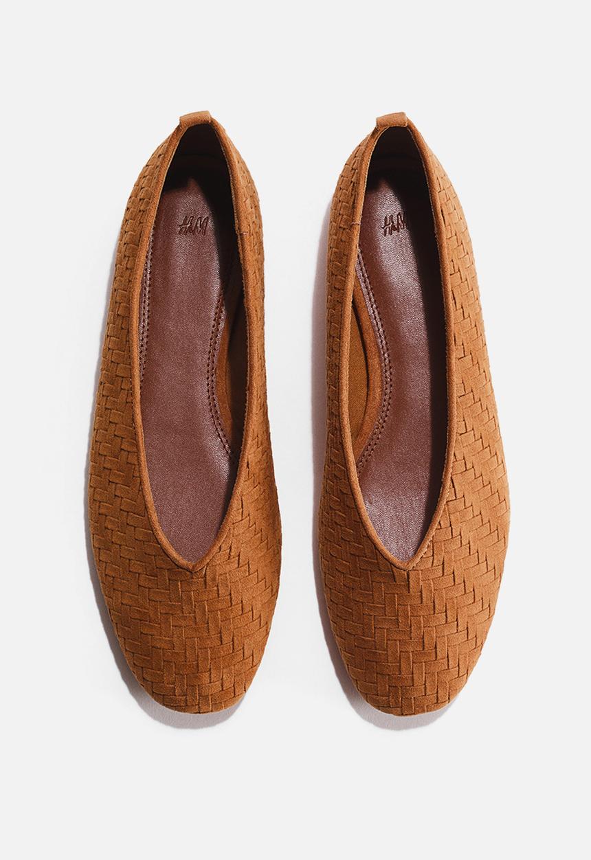 H&M - Braided ballet pumps - brown