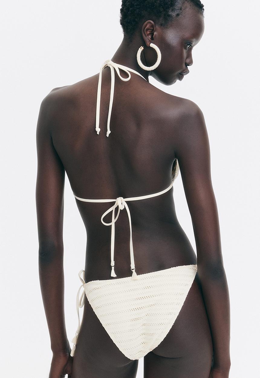 H&M - Tie tanga bikini bottoms - cream