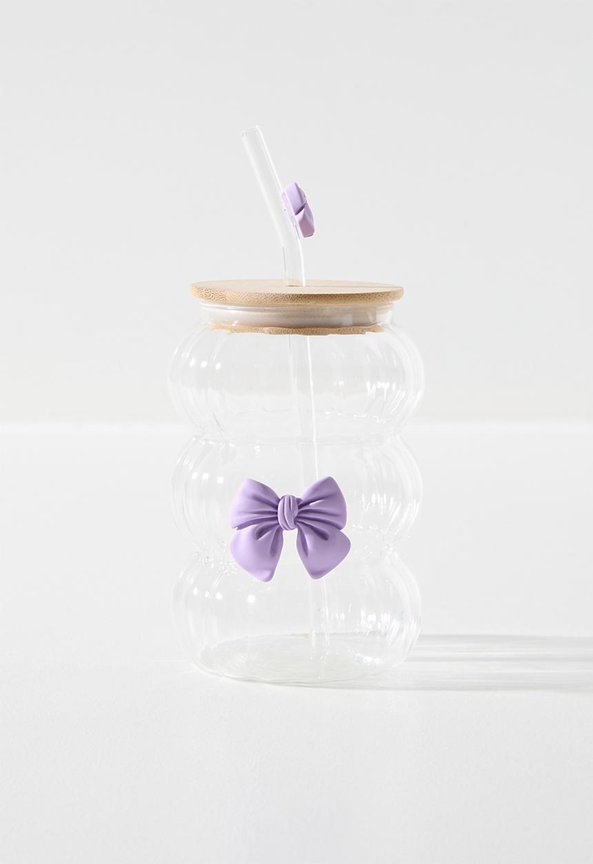 Pop Candy - Tumbler with decorative bow - clear/purple