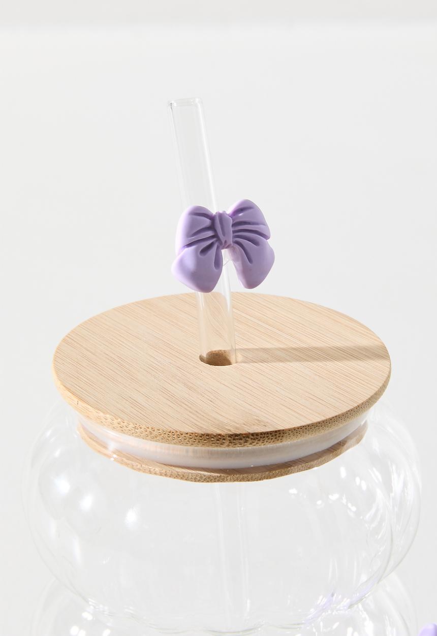 Pop Candy - Tumbler with decorative bow - clear/purple