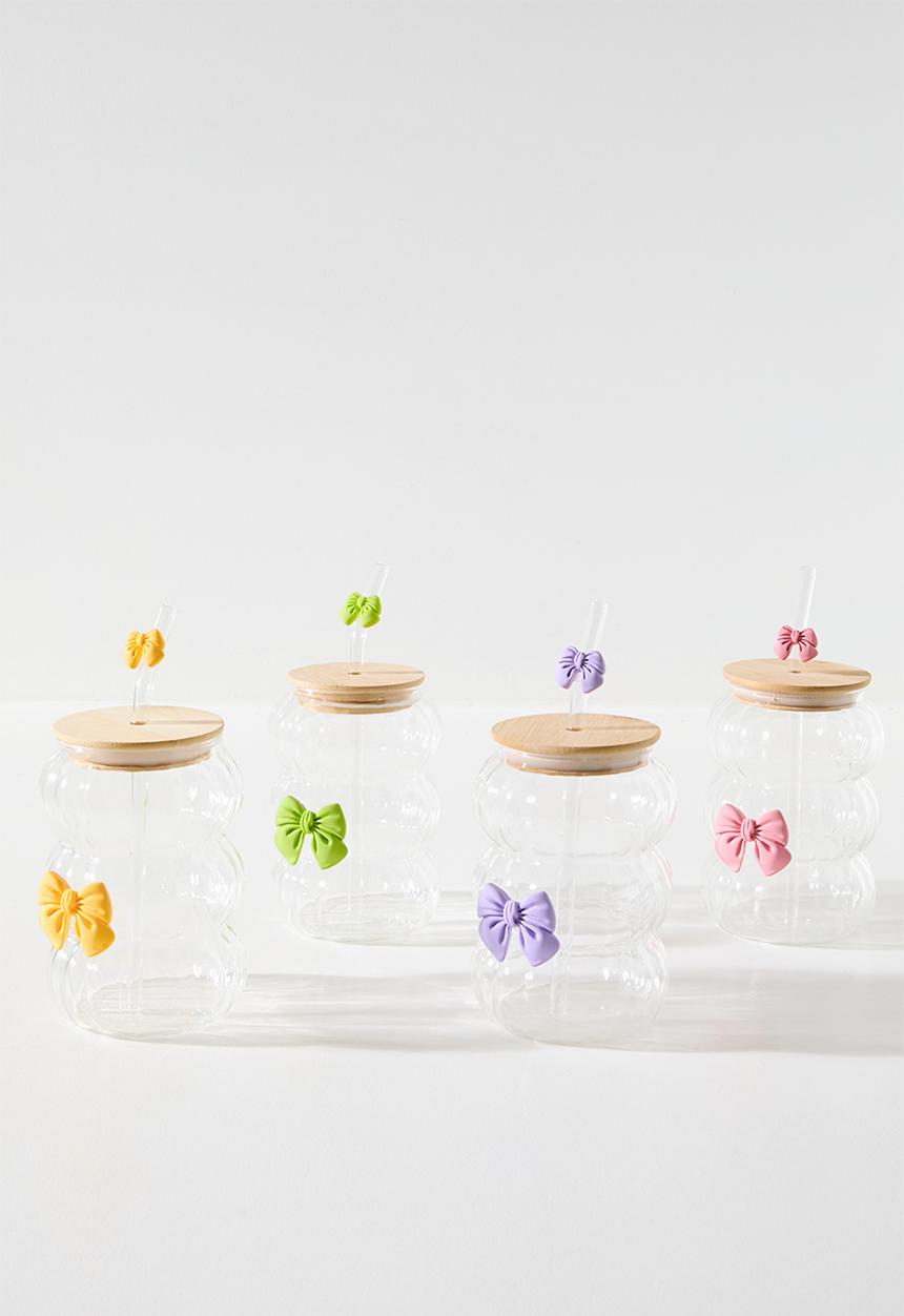 Pop Candy - Tumbler with decorative bow - clear/purple