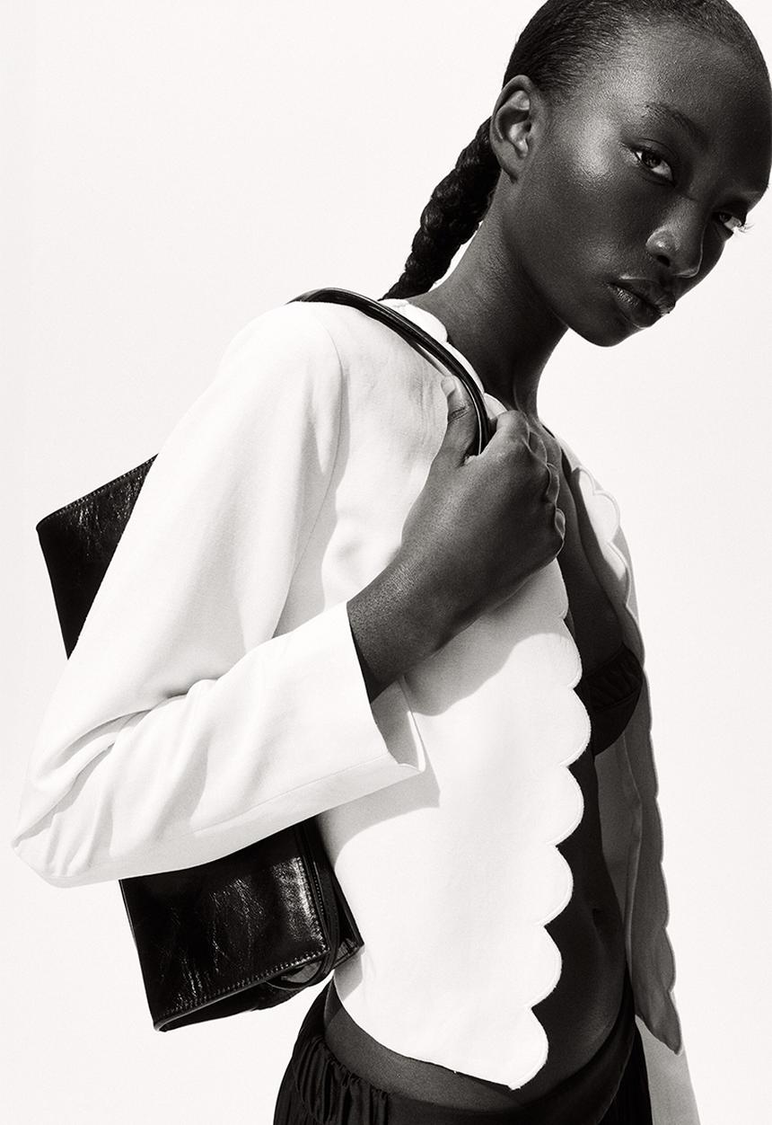 H&M - Scalloped-edge jacket - cream
