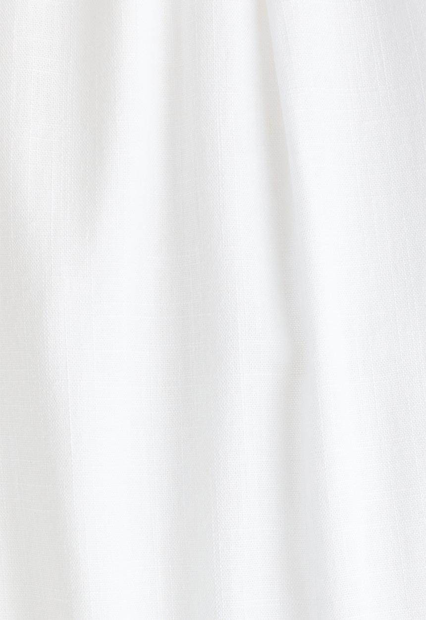 H&M - Wide linen-blend trousers - white