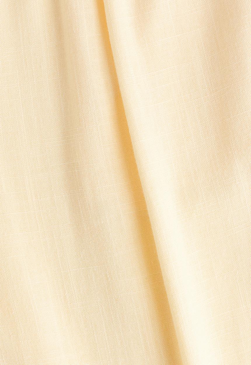 H&M - Wide linen-blend trousers - light yellow