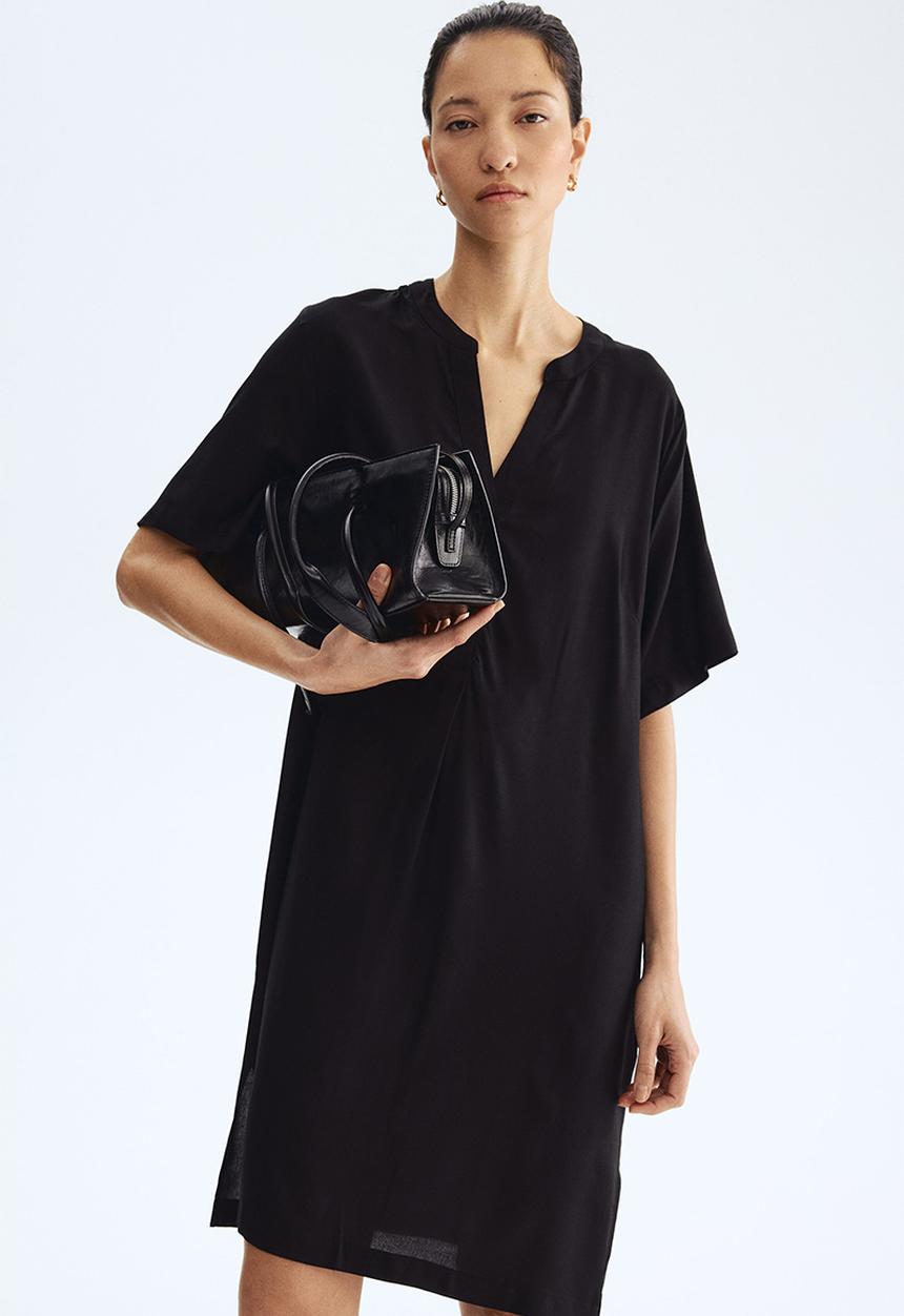 H&M - Viscose tunic dress - black