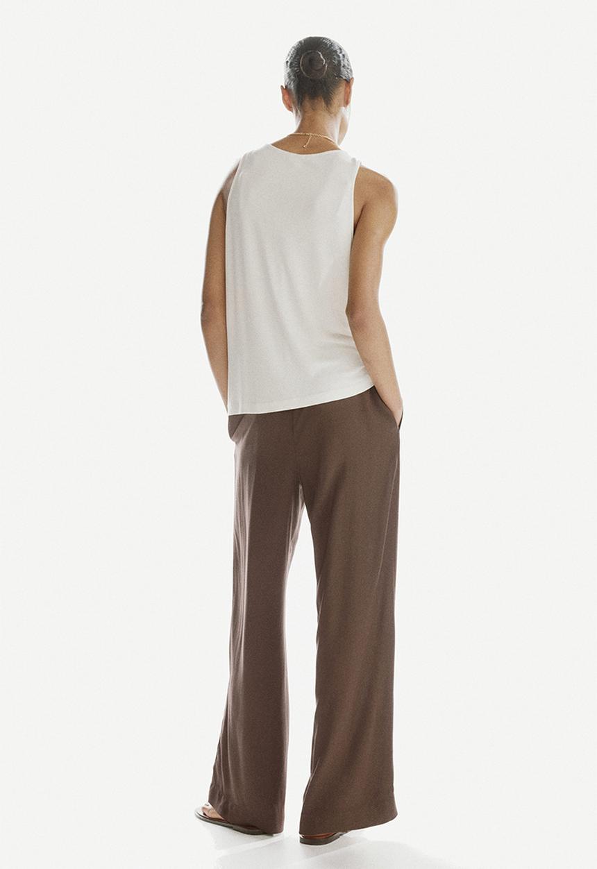H&M - Wide pull-on trousers - dark brown