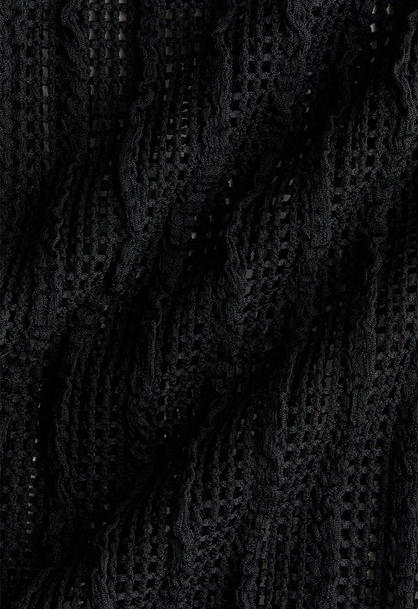 H&M - Textured net trousers - black