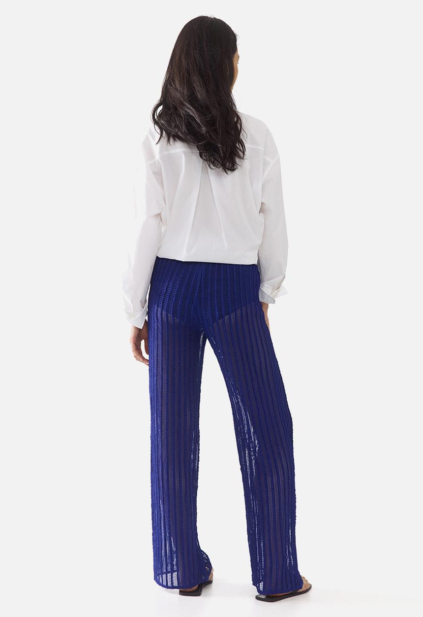 H&M - Textured net trousers - bright blue