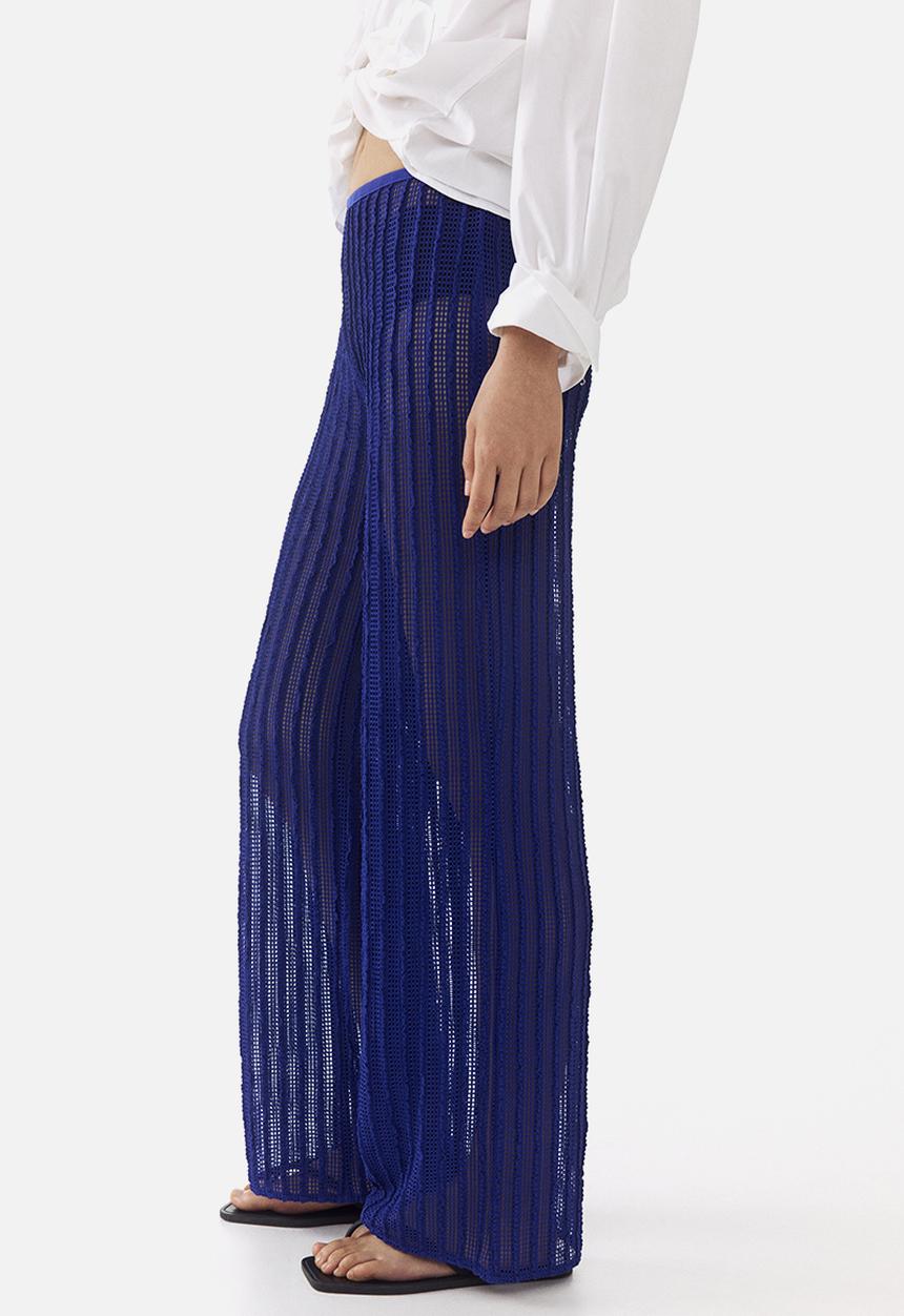 H&M - Textured net trousers - bright blue