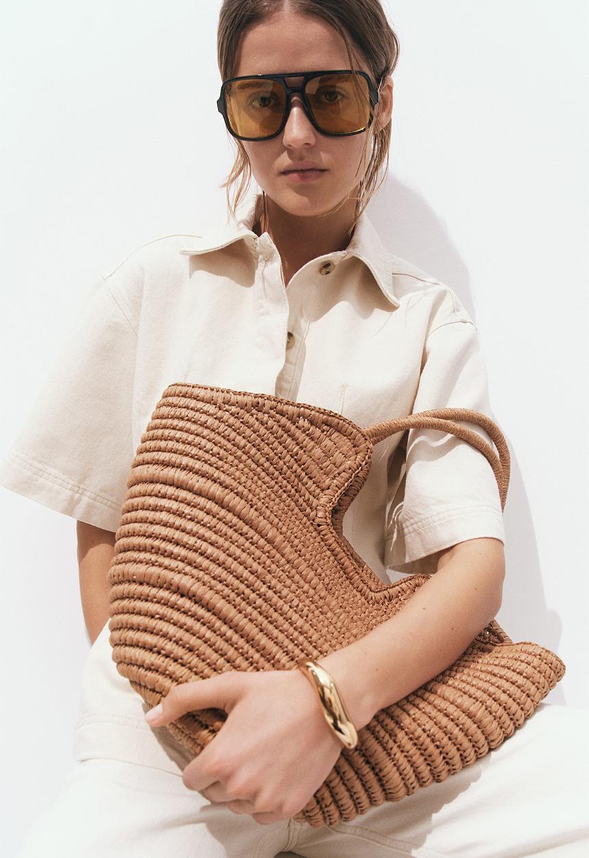 H&M - Straw shopper - beige