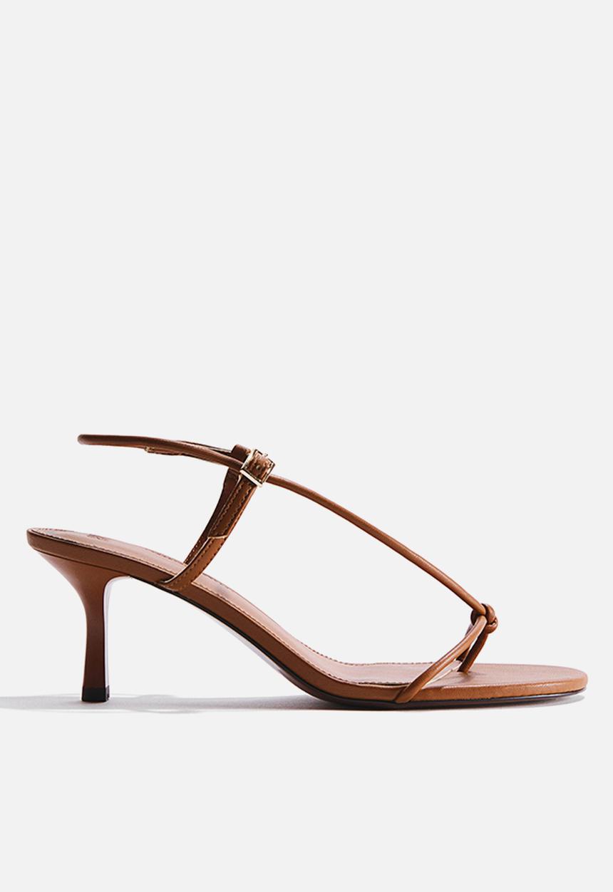 H&M - Heeled strappy sandals - brown