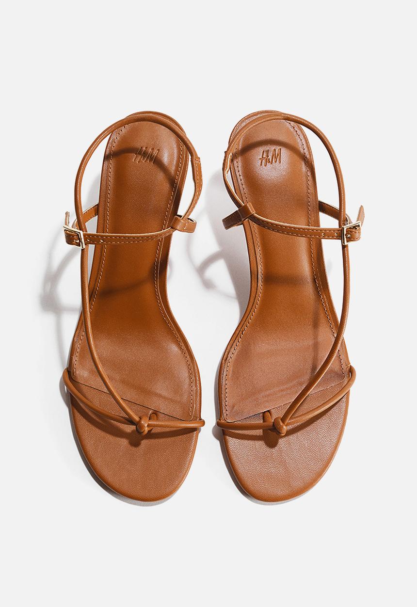 H&M - Heeled strappy sandals - brown