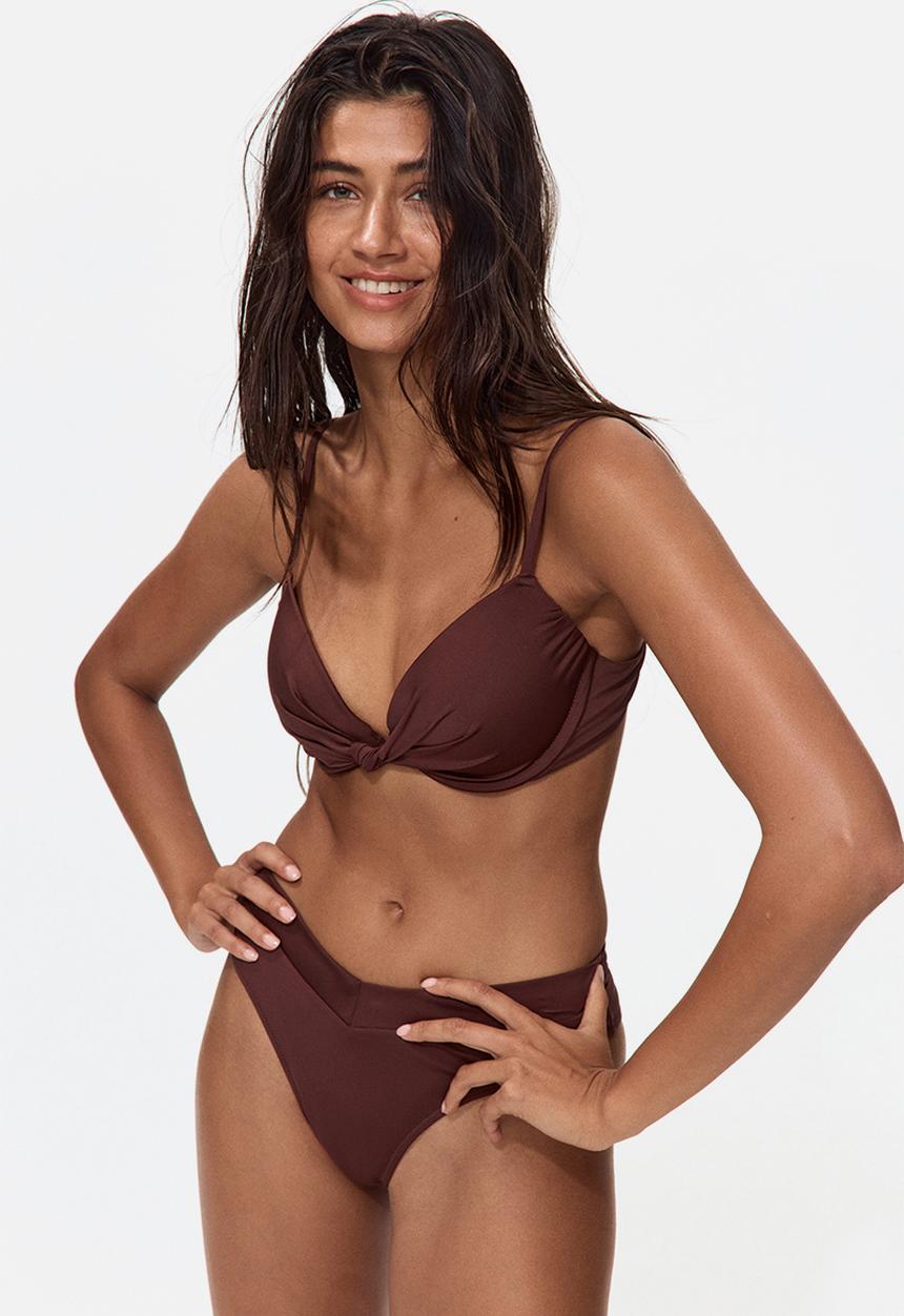 H&M - Push-up bikini top - dark brown