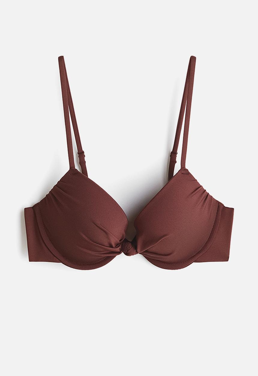 H&M - Push-up bikini top - dark brown