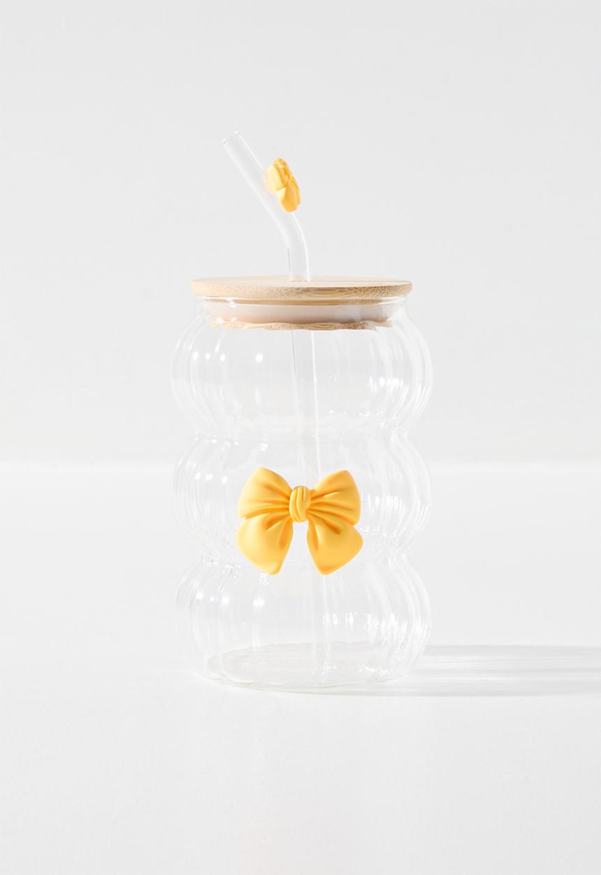 Pop Candy - Tumbler with decorative bow - clear/yellow