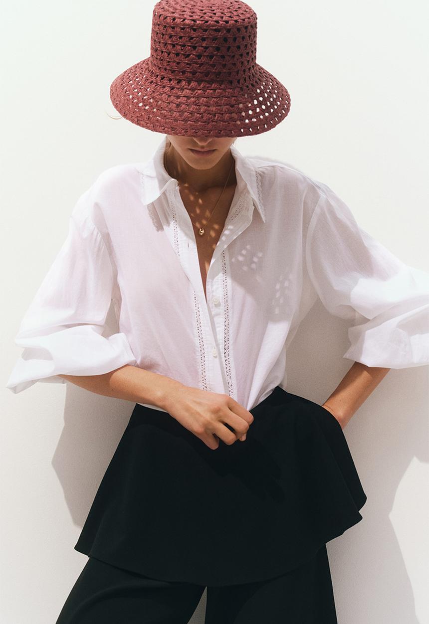 H&M - Straw hat - rust red
