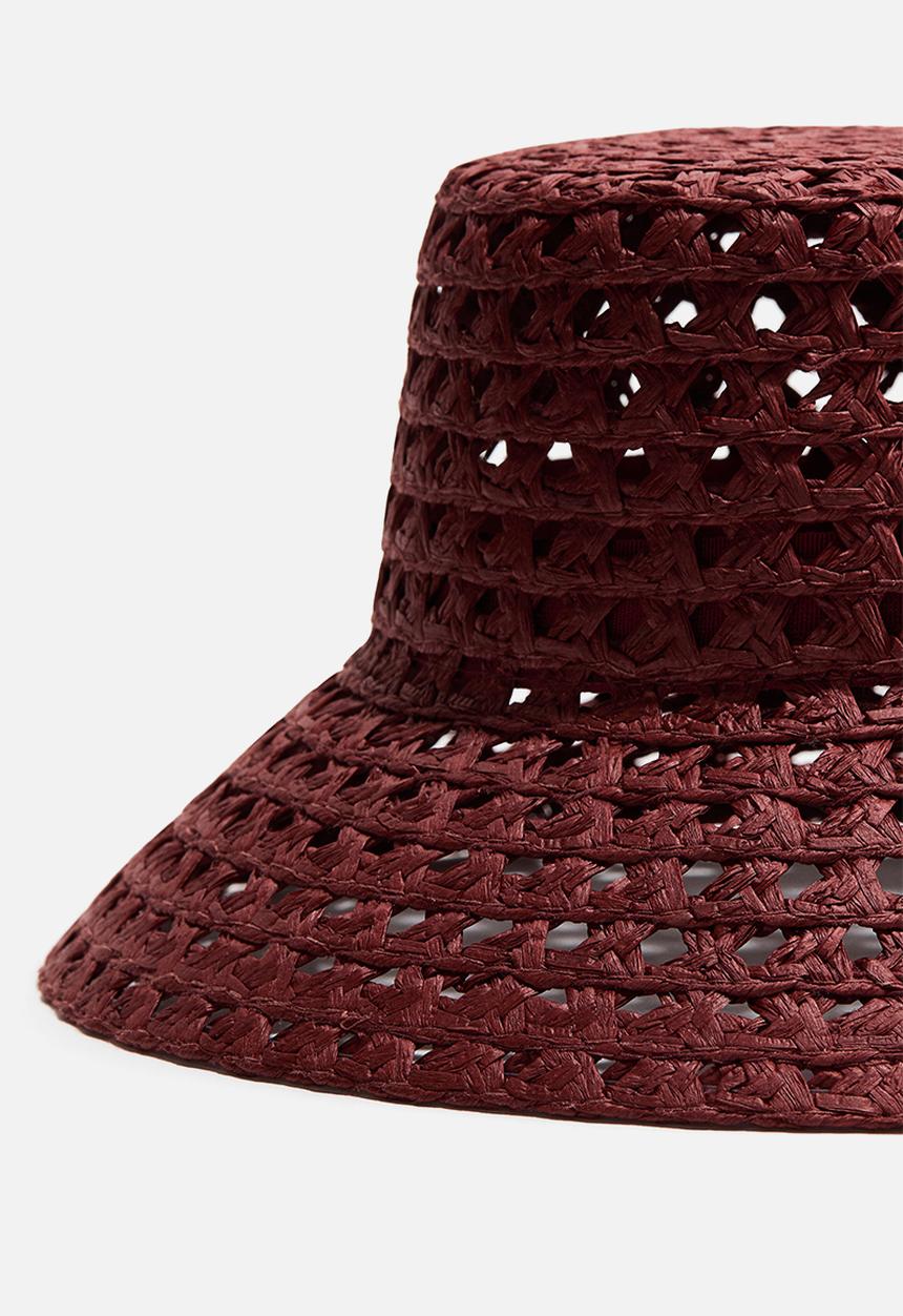 H&M - Straw hat - rust red