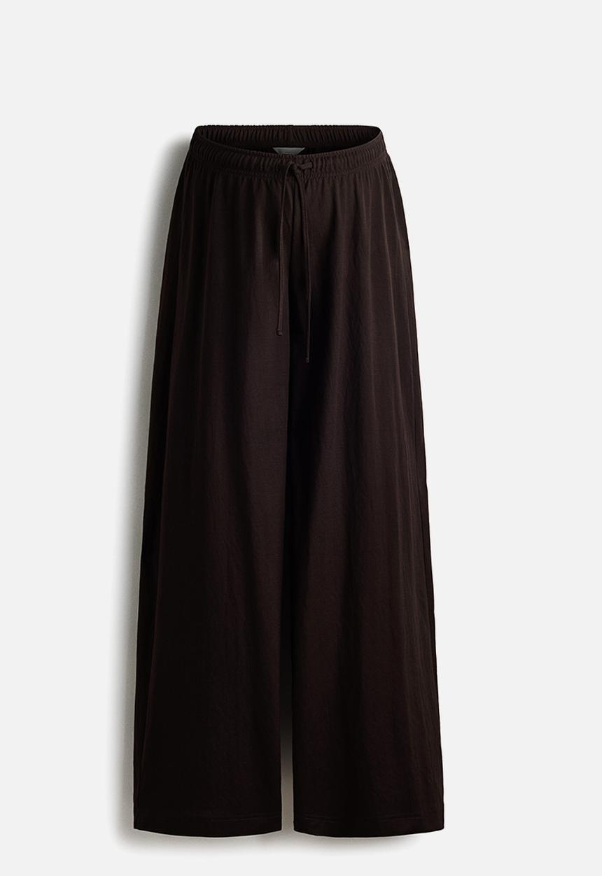 H&M - Mama before & after drawstring trousers - dark brown