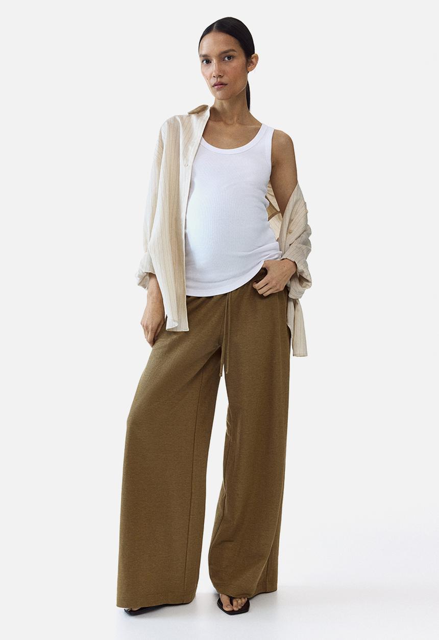 H&M - Mama before & after drawstring trousers - khaki green