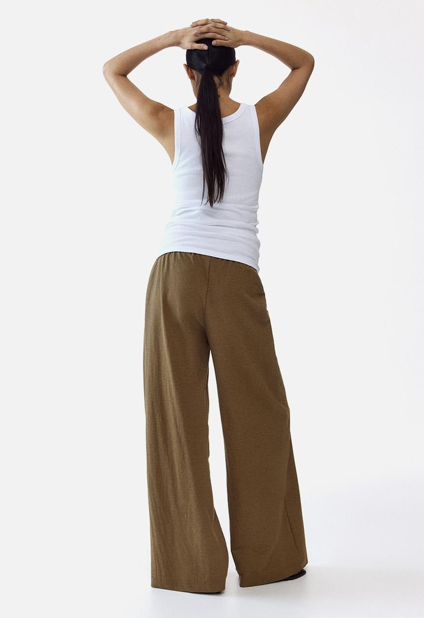 H&M - Mama before & after drawstring trousers - khaki green