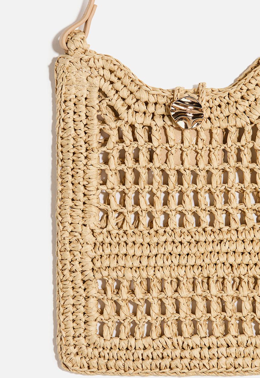 H&M - Straw phone bag - beige
