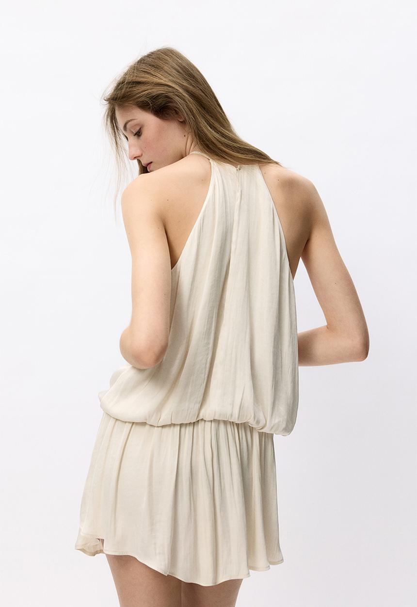 H&M - Draped playsuit - light beige