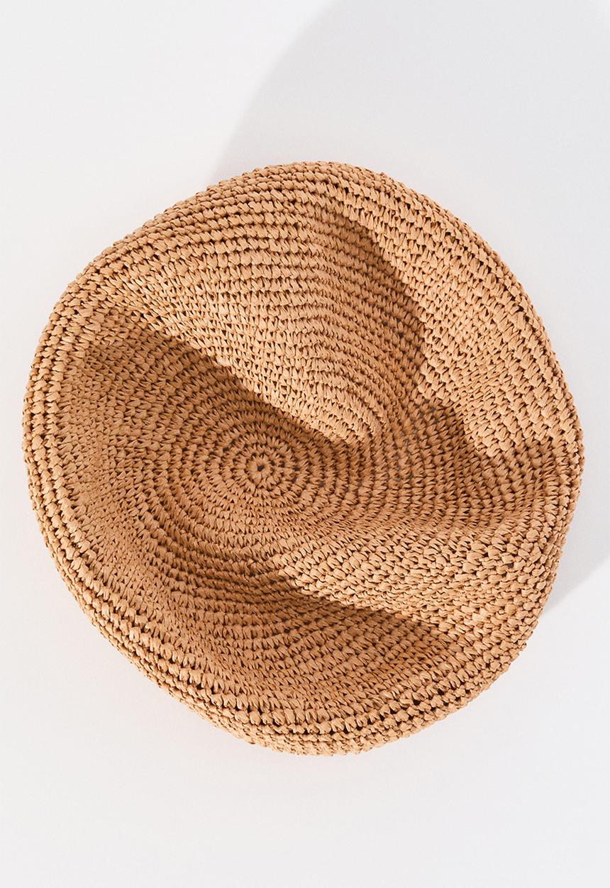 H&M - Straw beret - dark beige