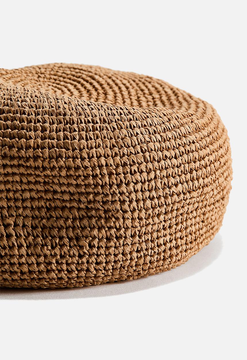 H&M - Straw beret - dark beige