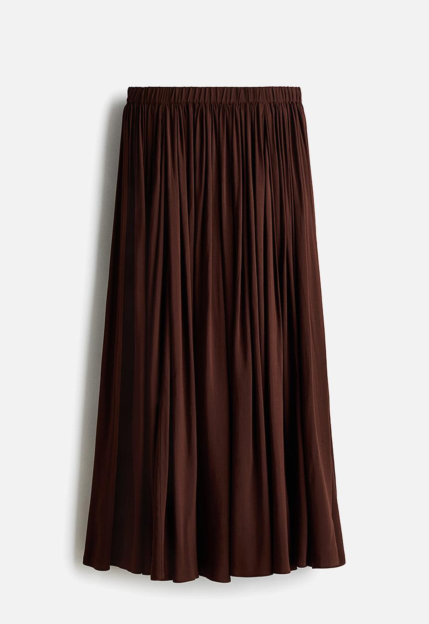 H&M - Gathered modal skirt - brown