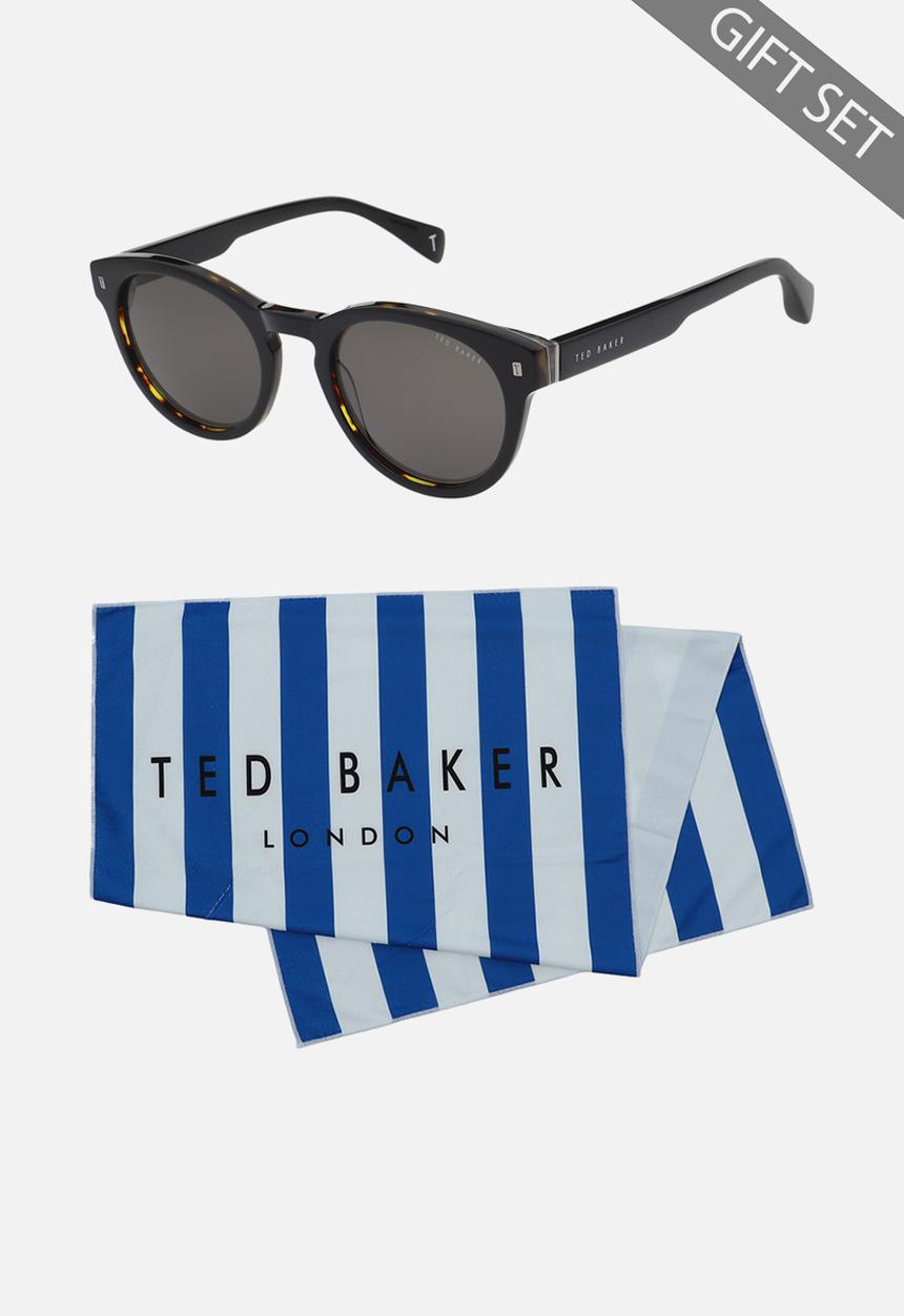 Ted Baker - Gift Set TB1752-001-51 Sunglass and Towel - Solid Black