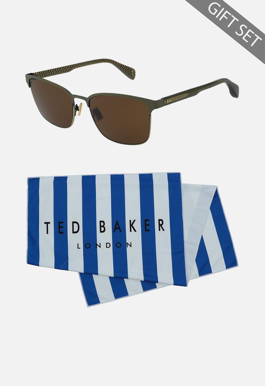 Ted Baker - Gift Set TB1806-400-56 Sunglass and Towel - Khaki