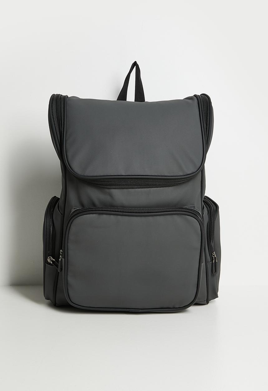 Pop Candy - Sleek flap-top backpack - grey
