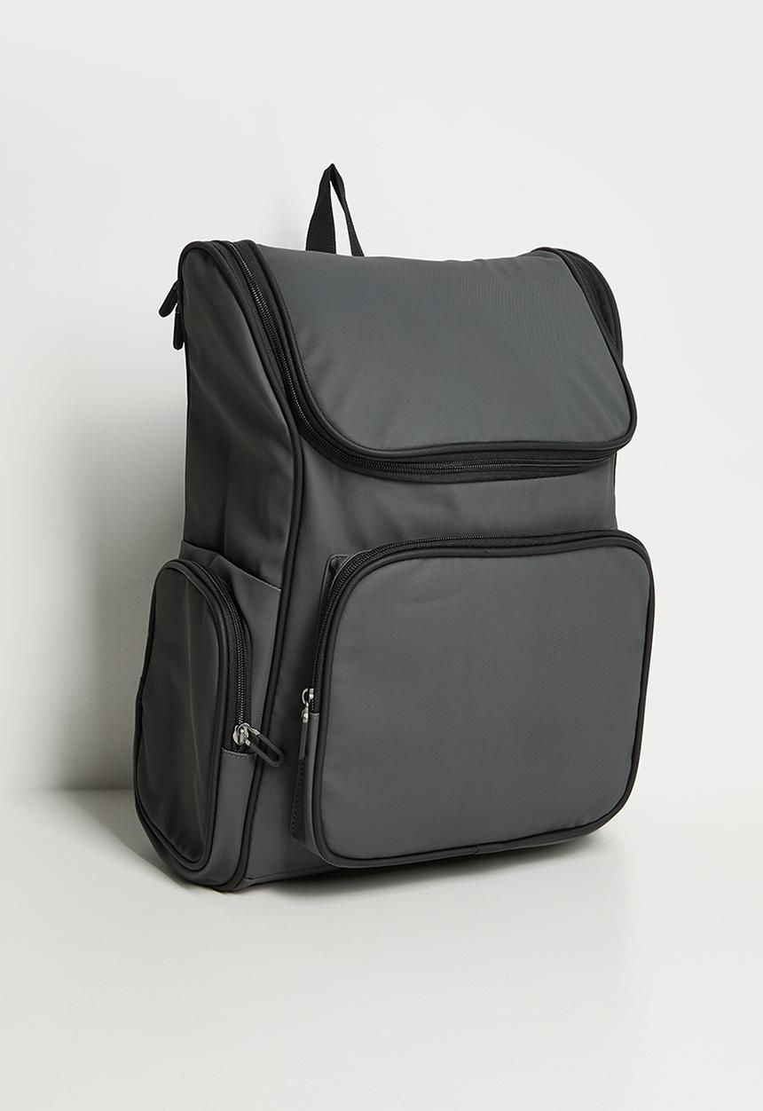 Pop Candy - Sleek flap-top backpack - grey