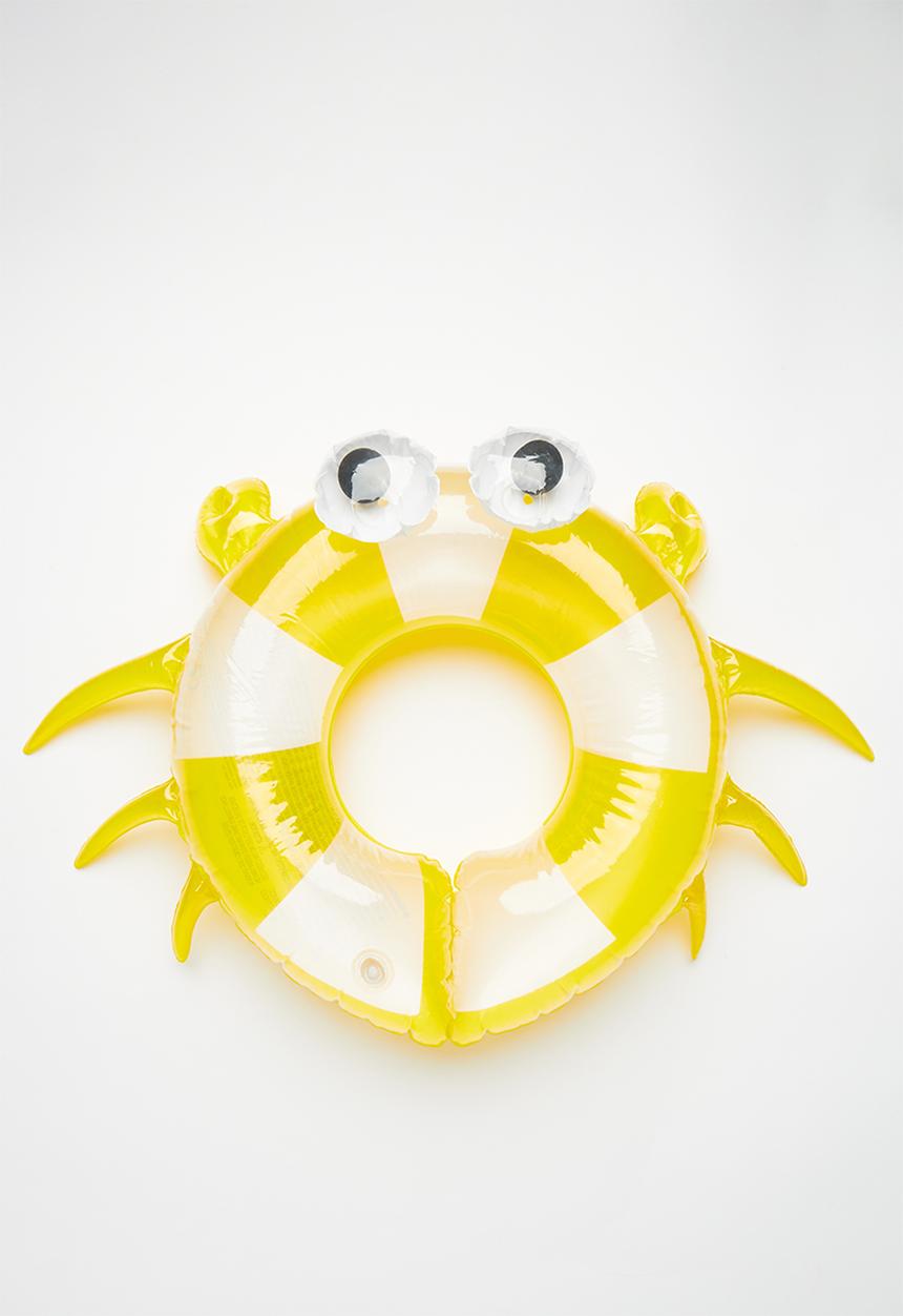 Pop Candy - Crab-shaped floating ring - yellow stripe