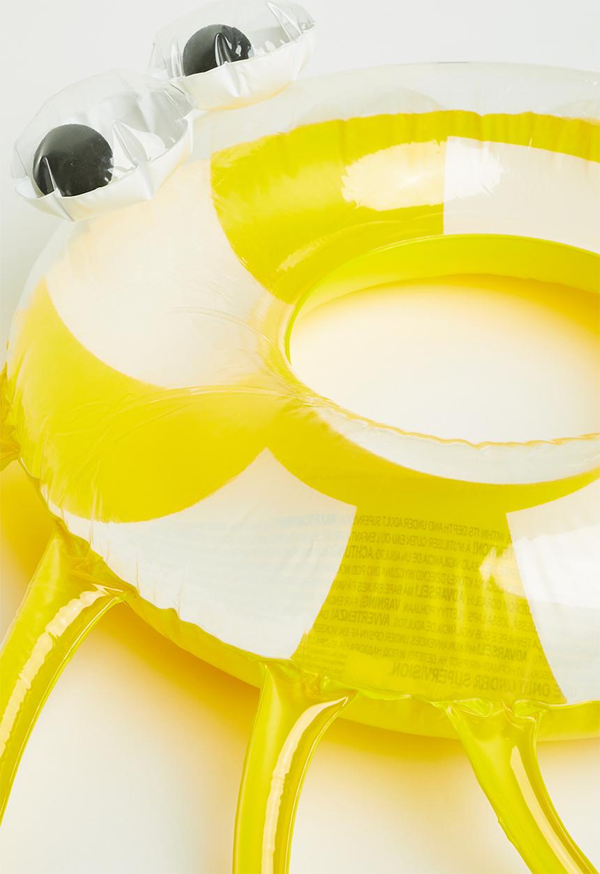 Pop Candy - Crab-shaped floating ring - yellow stripe