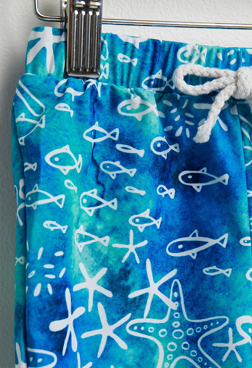 Pop Candy - Starfish multi swim shorts - blue