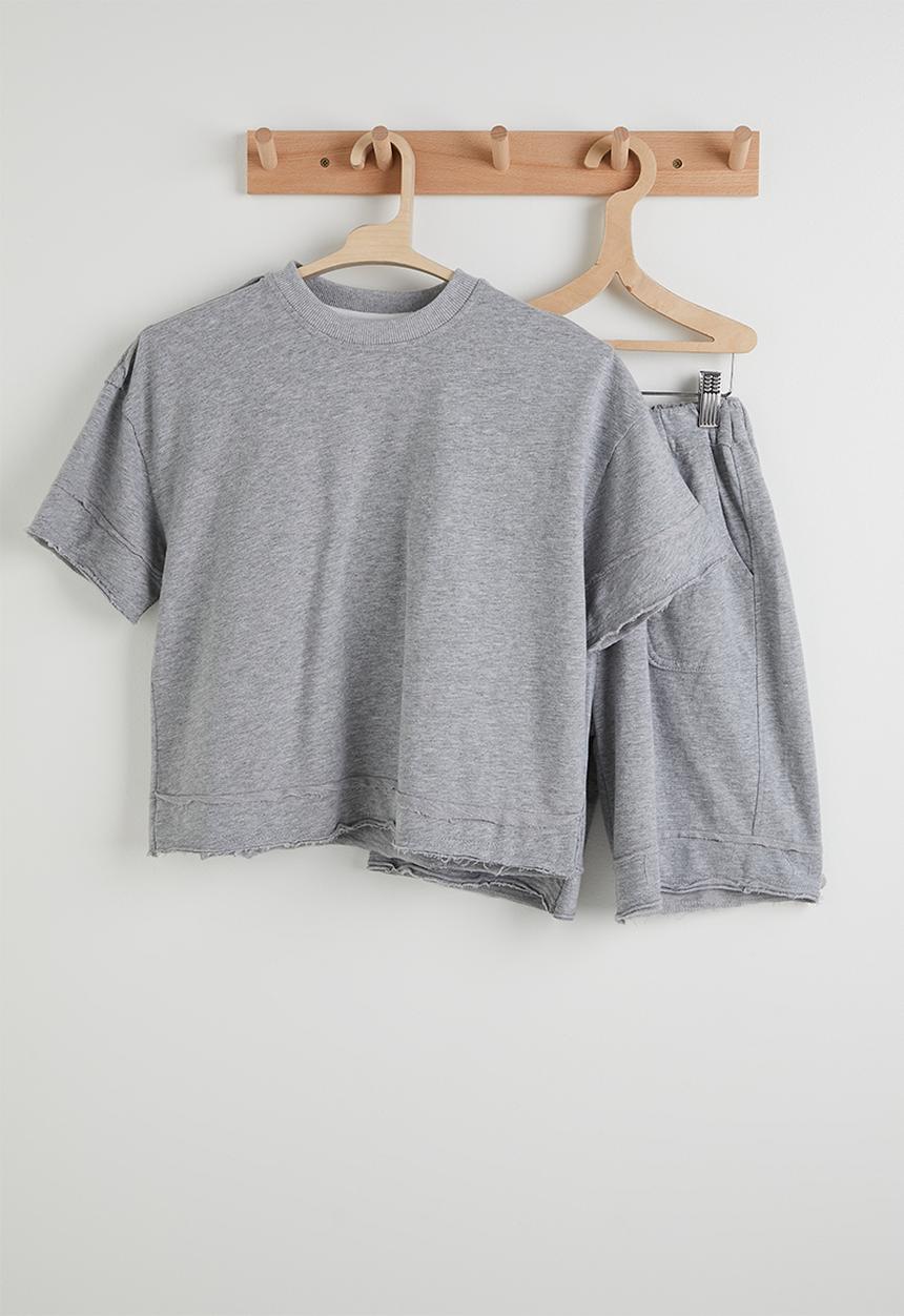Pop Candy - T-shirt and shorts set - grey