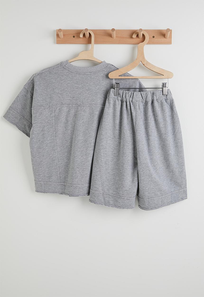 Pop Candy - T-shirt and shorts set - grey
