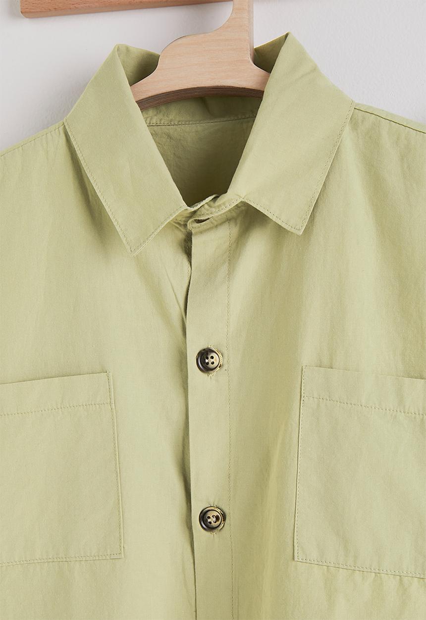 Pop Candy - Extended shoulder shirt and shorts set - sage