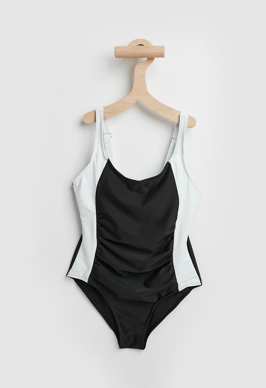 Pop Candy - Contrast side panel bikini - black/white
